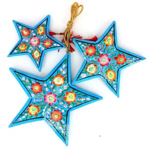 Paper Mache Set of 3 Stars